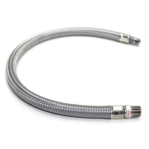 Viair Stainless steel braided leader hose, 1/4" male to 1/4" male