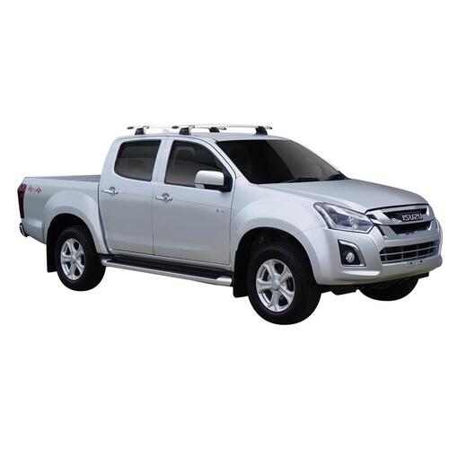 Yakima ThruBar 135cm Silver Pair (S17Y) To Suit Isuzu D-Max LS-U/LS-M Crew Cab /2012-08/2020