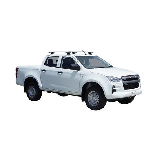 Yakima ThruBar 135cm Silver Pair (S17Y) To Suit Isuzu D-Max LS-U/LS-M Crew Cab 09/2020-/On