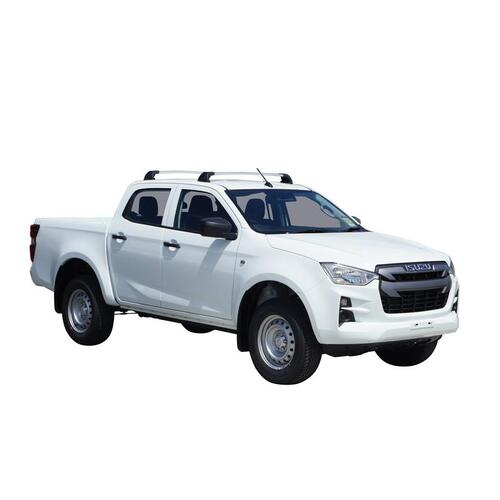 Yakima FlushBar 105cm Silver Pair (S7Y) To Suit Isuzu D-Max LS-U/LS-M Crew Cab 09/2020-/On