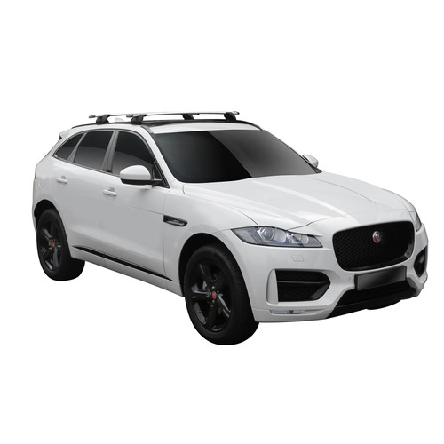 Yakima ThruBar 135cm Silver Pair (S17Y) To Suit Jaguar F-Pace 5dr SUV /2016-/On