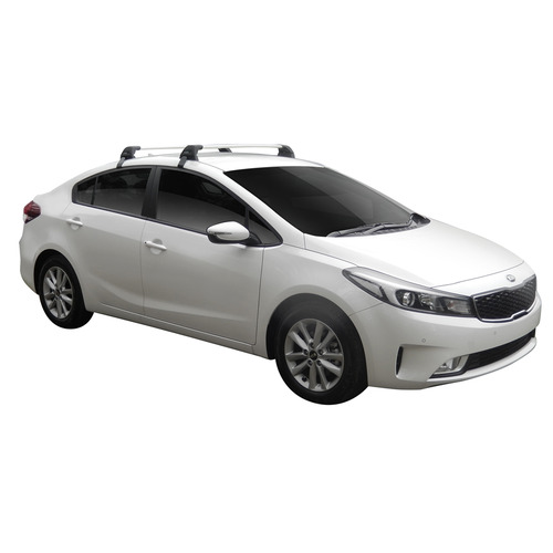 Yakima FlushBar 100cm Silver Pair (S6Y) To Suit Kia Cerato 4dr Sedan /2013-06/2018