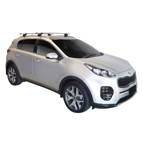 Yakima ThruBar 135cm Silver Pair (S17Y) To Suit Kia Sportage Steel Roof /2016-07/2018