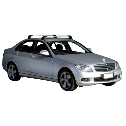 Yakima FlushBar 100cm Silver Pair (S6Y) To Suit Mercedes-Benz C-Class W204 07/2007-/2013