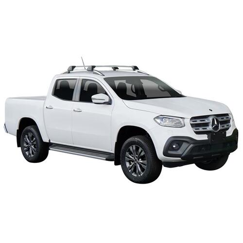 Yakima FlushBar 105cm Silver Pair (S7Y) To Suit Mercedes-Benz X-Class 4dr Ute /2018-/2020