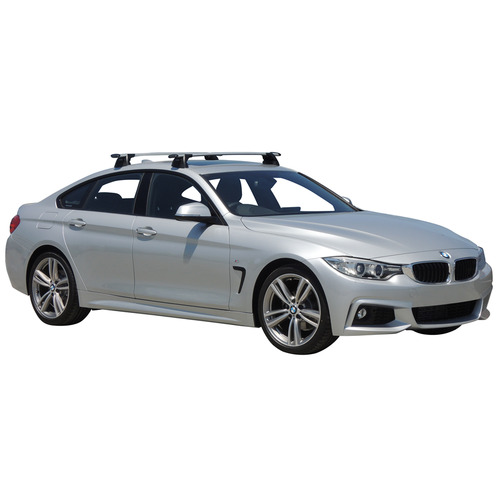 Yakima ThruBar 120cm Silver Pair (S16Y) To Suit BMW 4 Series Gran Coupe /2014-07/2021