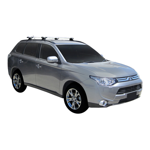 Yakima ThruBar 120cm Silver Pair (S16Y) To Suit Mitsubishi Outlander 5dr SUV /2013-/2015