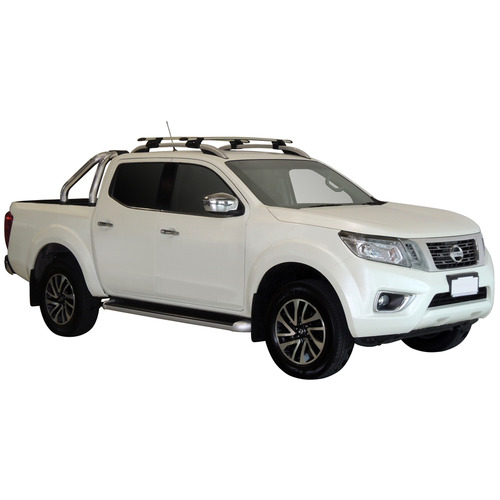 Yakima ThruBar 135cm Silver Pair (S17Y) To Suit Nissan Navara NP300 (D23) Dual Cab 06/2015-/On