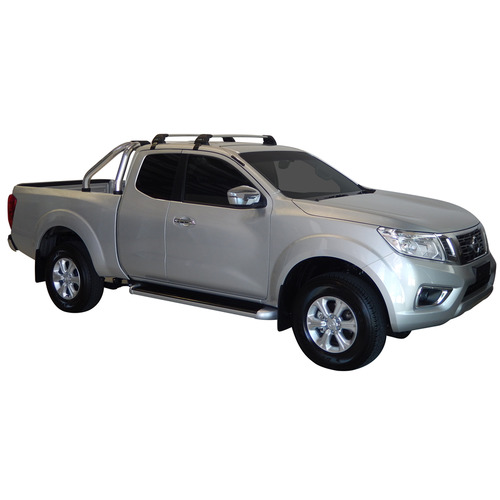 Yakima FlushBar 105cm Silver Pair (S7Y) To Suit Nissan Navara NP300 (D23) King Cab /2015-/On