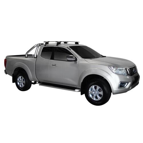 Yakima ThruBar 135cm Silver Pair (S17Y) To Suit Nissan Navara NP300 (D23) King Cab /2015-/On