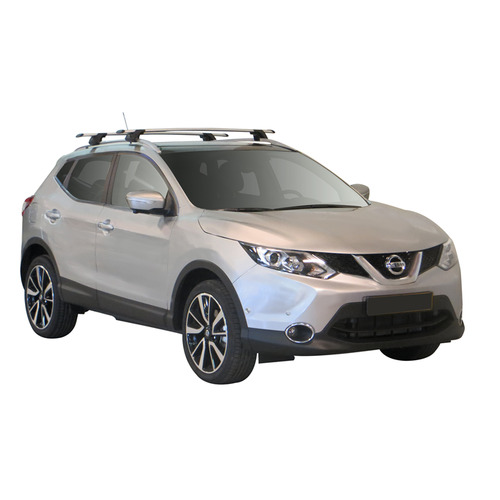 Yakima ThruBar 135cm Silver Pair (S17Y) To Suit Nissan Qashqai 5dr SUV /2014-/2022