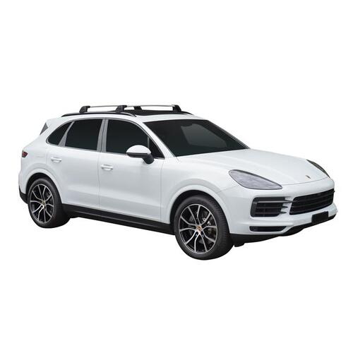 Yakima FlushBar 100 & 105cm Silver Pair (S26Y) To Suit Porsche Cayenne 5dr SUV /2019-/On