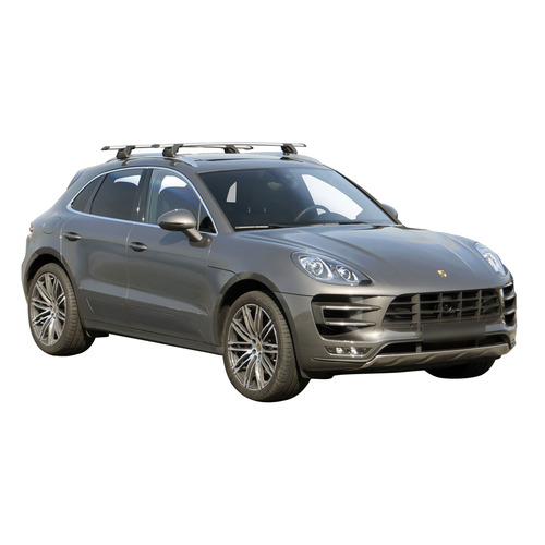 Yakima ThruBar 135cm Silver Pair (S17Y) To Suit Porsche Macan 5dr SUV /2014-/On