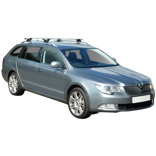 Yakima ThruBar 120cm Silver Pair (S16Y) To Suit Skoda Superb 5dr Wagon /2009-/2015