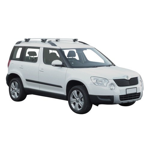 Yakima ThruBar 120cm Silver Pair (S16Y) To Suit Skoda Yeti 5dr SUV /2009-/2017