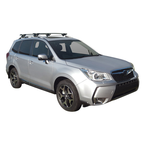 Yakima ThruBar 120cm Silver Pair (S16Y) To Suit Subaru Forester 5dr SUV /2015-09/2018