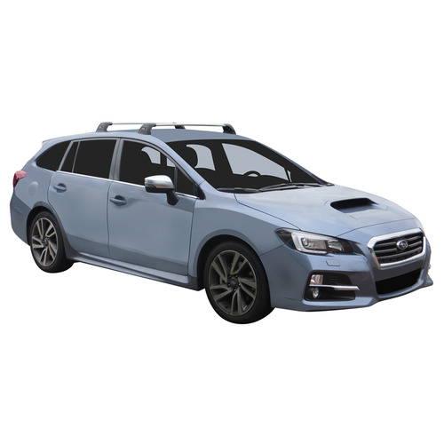 Yakima FlushBar 100 & 105cm Silver Pair (S26Y) To Suit Subaru Levorg 5dr Wagon 06/2016-/On