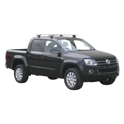 Yakima ThruBar 135cm Silver Pair (S17Y) To Suit Volkswagen Amarok Double Cab /2010-04/2023