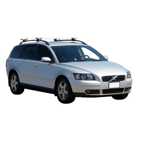 Yakima ThruBar 120cm Silver Pair (S16Y) To Suit Volvo V50 5dr Wagon 03/2003-/2007