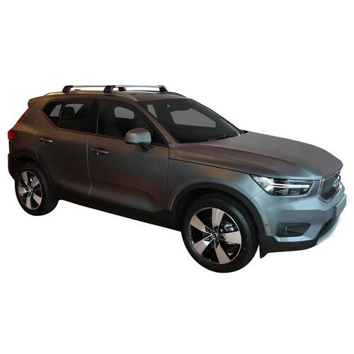 Yakima FlushBar 100cm Silver Pair (S6Y) To Suit Volvo XC40 5dr SUV /2018-/On