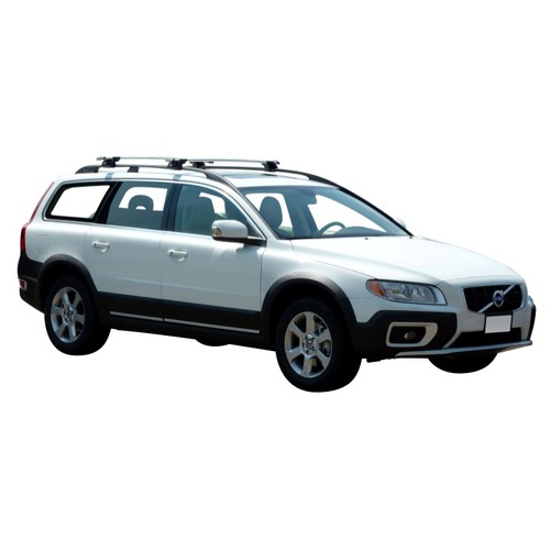 Yakima ThruBar 120cm Silver Pair (S16Y) To Suit Volvo XC70 5dr Wagon /2007-/2013