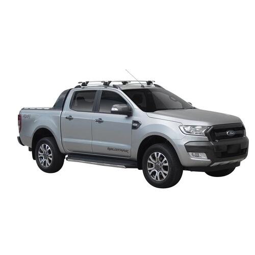 Yakima ThruBar 135cm Silver Pair (S17Y) To Suit Ford Ranger Wildtrak /2012-06/2022